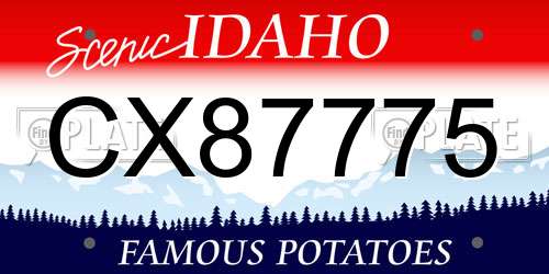 CX87775 Idaho License Plate