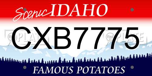 CXB7775 Idaho License Plate