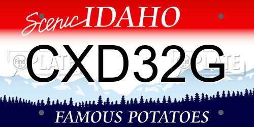CXD32G Idaho License Plate
