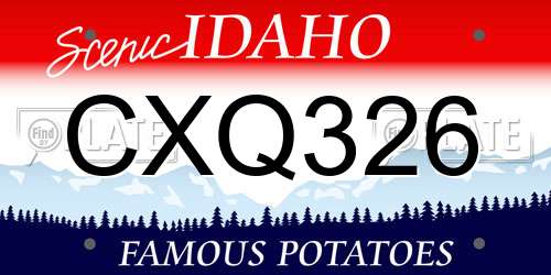 CXQ326 Idaho License Plate