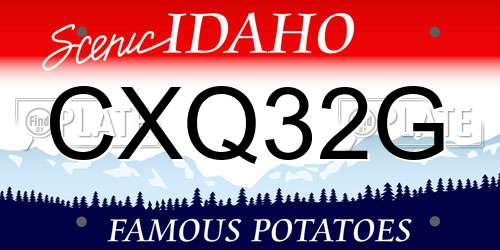 CXQ32G Idaho License Plate
