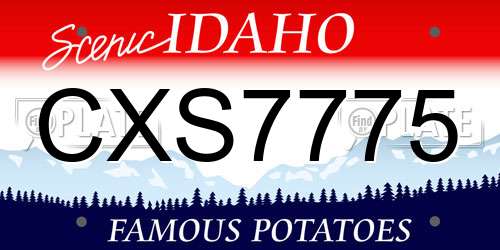 CXS7775 Idaho License Plate