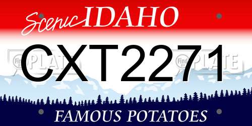 CXT2271 Idaho License Plate