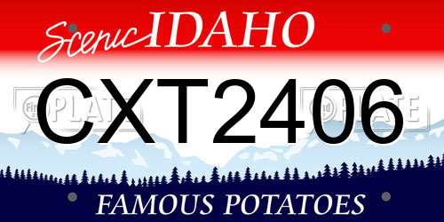 CXT2406 Idaho License Plate