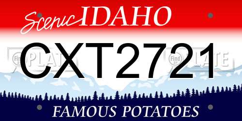 CXT2721 Idaho License Plate