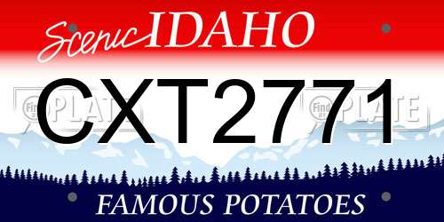 CXT2771 Idaho License Plate