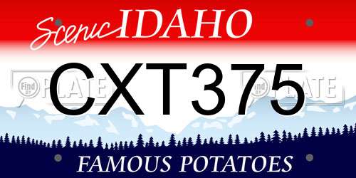 CXT375 Idaho License Plate