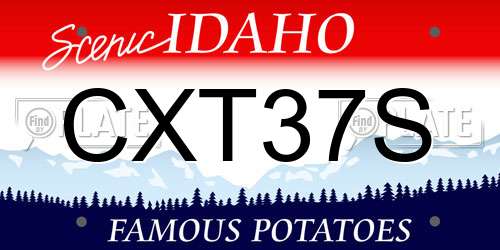 CXT37S Idaho License Plate