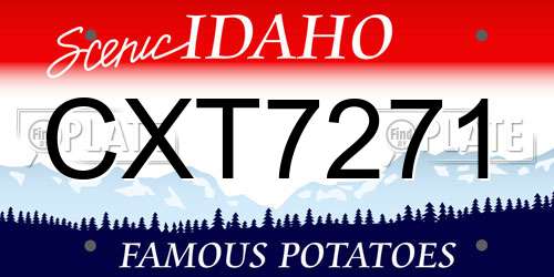 CXT7271 Idaho License Plate