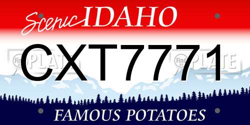 CXT7771 Idaho License Plate