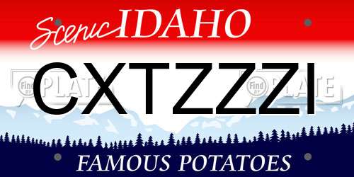 CXTZZZI Idaho License Plate