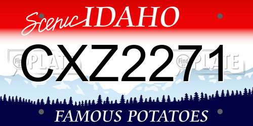 CXZ2271 Idaho License Plate
