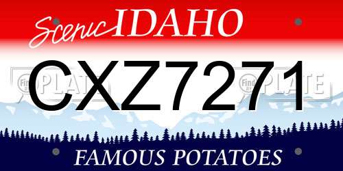 CXZ7271 Idaho License Plate