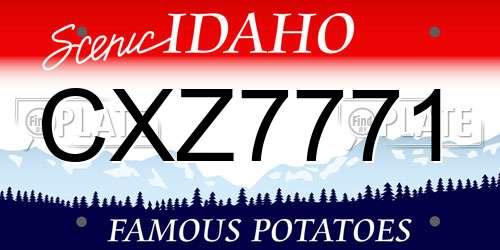 CXZ7771 Idaho License Plate