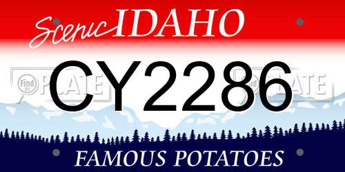 CY2286 Idaho License Plate