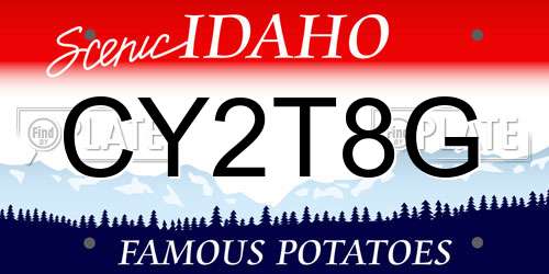 CY2T8G Idaho License Plate