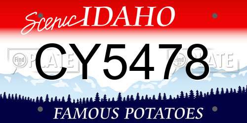 CY5478 Idaho License Plate