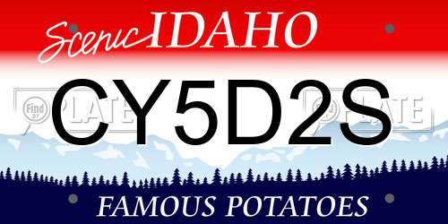 CY5D2S Idaho License Plate