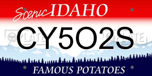 CY5O2S Idaho License Plate