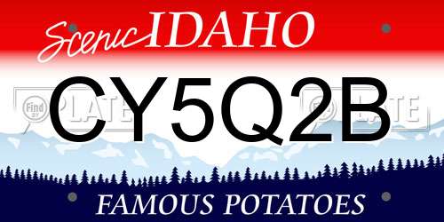 CY5Q2B Idaho License Plate