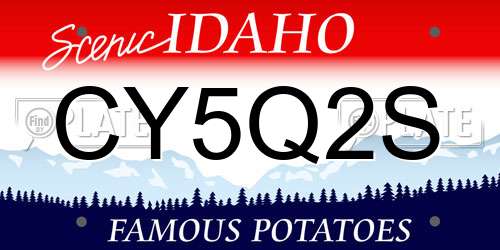 CY5Q2S Idaho License Plate