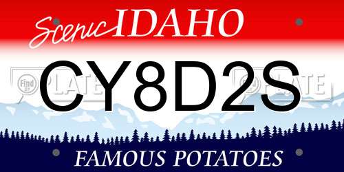 CY8D2S Idaho License Plate