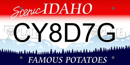 CY8D7G Idaho License Plate