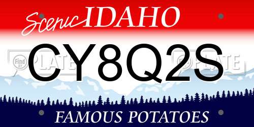 CY8Q2S Idaho License Plate