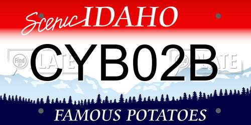 CYB02B Idaho License Plate