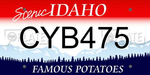 CYB475 Idaho License Plate