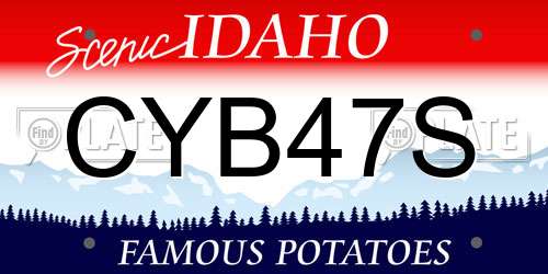 CYB47S Idaho License Plate