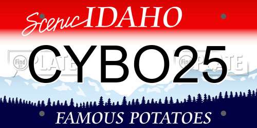 CYBO25 Idaho License Plate