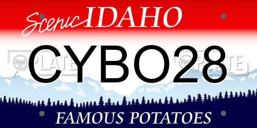 CYBO28 Idaho License Plate