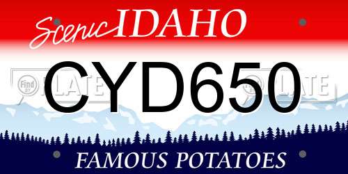 CYD650 Idaho License Plate