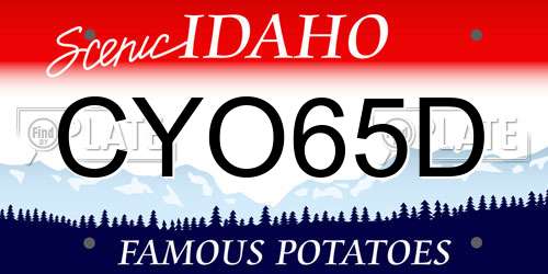 CYO65D Idaho License Plate