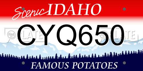 CYQ650 Idaho License Plate
