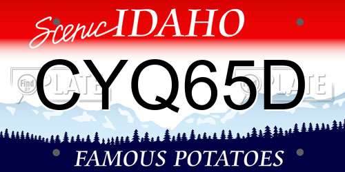 CYQ65D Idaho License Plate