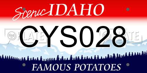 CYS028 Idaho License Plate