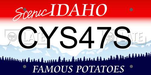 CYS47S Idaho License Plate