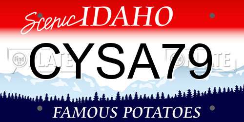 CYSA79 Idaho License Plate