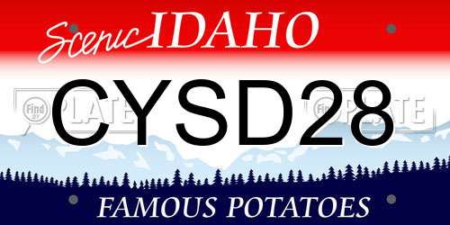 CYSD28 Idaho License Plate