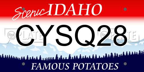 CYSQ28 Idaho License Plate