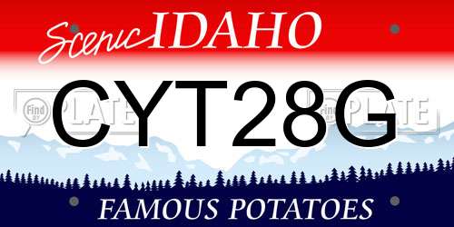 CYT28G Idaho License Plate