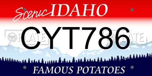 CYT786 Idaho License Plate