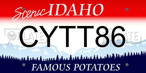 CYTT86 Idaho License Plate