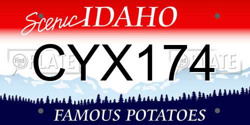 CYX174 Idaho License Plate