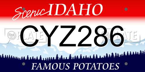 CYZ286 Idaho License Plate