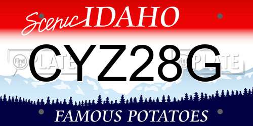 CYZ28G Idaho License Plate