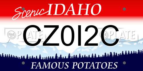 CZ0I2C Idaho License Plate