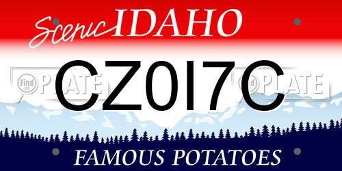 CZ0I7C Idaho License Plate